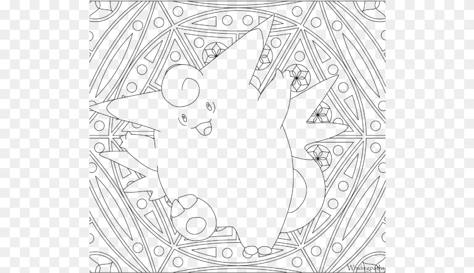 Adult Pokemon Coloring, Gray Free Png Download