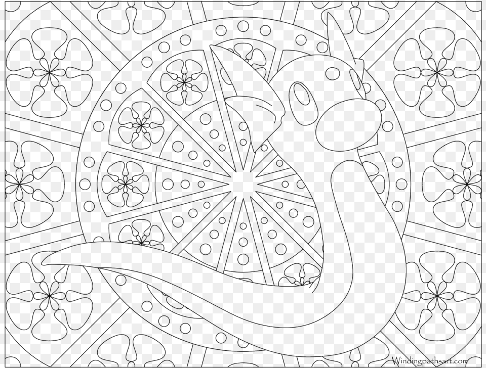 Adult Pokemon Coloring, Gray Png