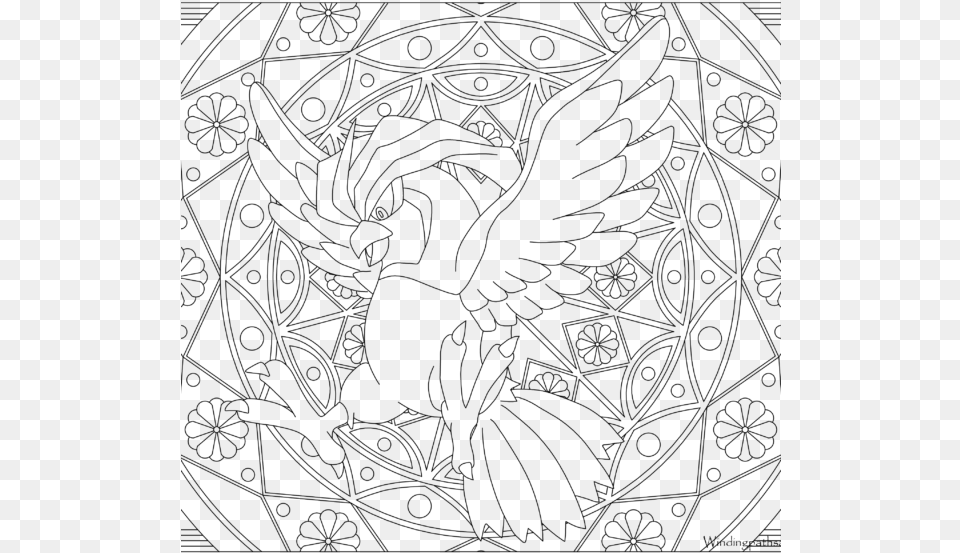 Adult Pokemon Coloring, Gray Free Png Download