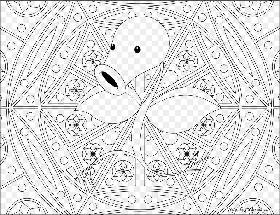 Adult Pokemon Coloring, Gray Png