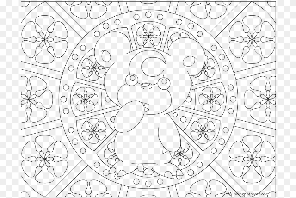 Adult Pokemon Coloring Page, Gray Png Image