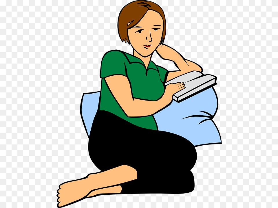 Adult Reading A Book Clipart, Female, Person, Woman, Publication Free Transparent Png