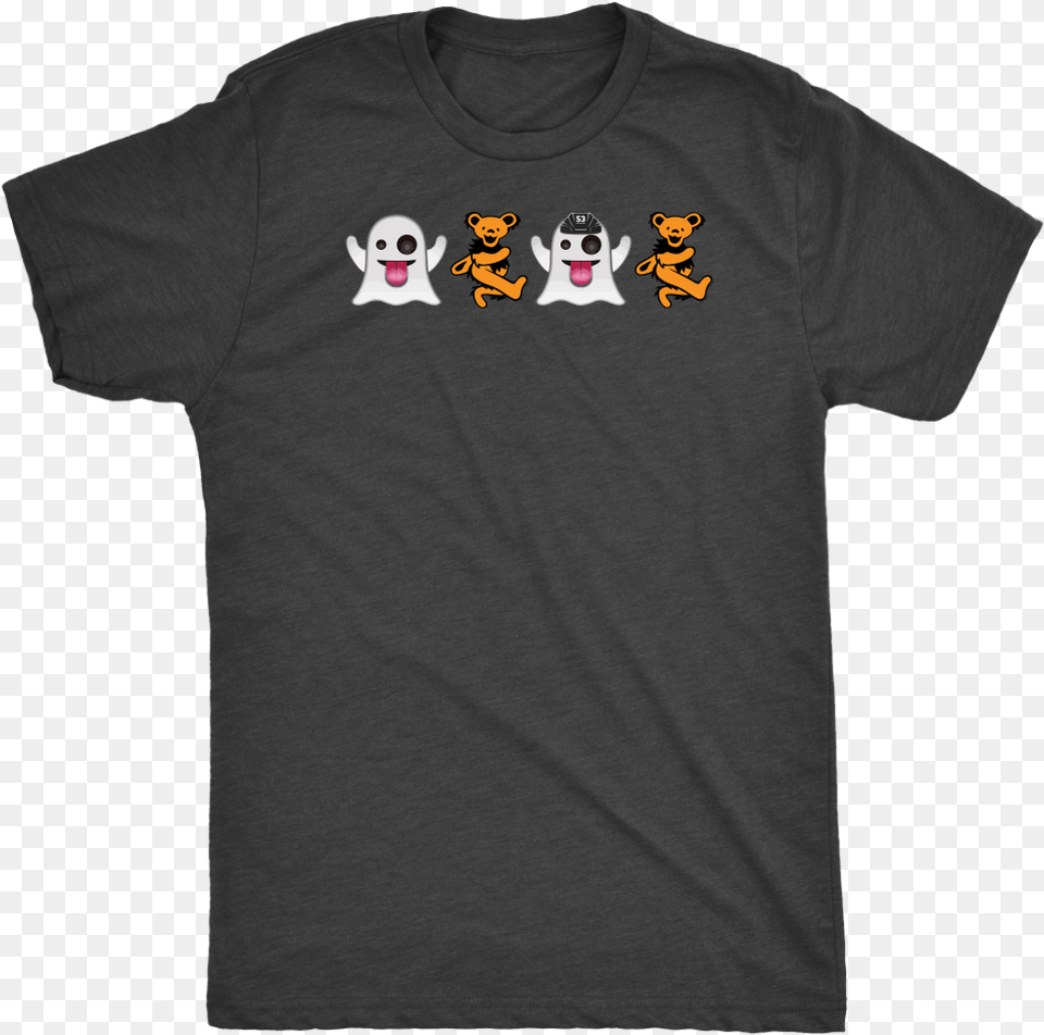 Adult Retro Ghost Bear Emojis Tri Blend T Shirtclass Your Girl My Girl, Clothing, T-shirt, Shirt Free Transparent Png