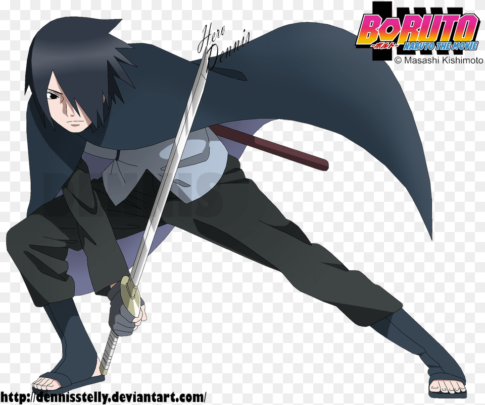 Adult Sasuke, Weapon, Sword, Book, Comics Png Image