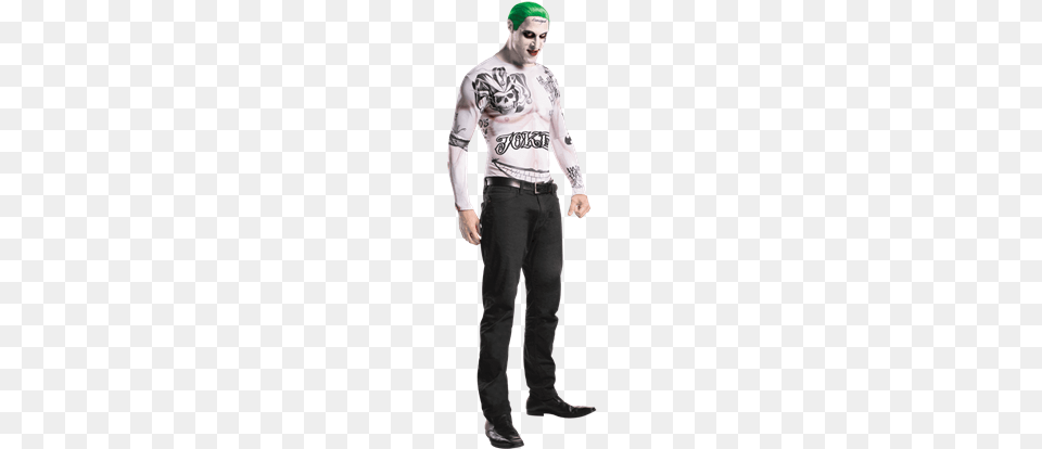 Adult Suicide Squad Joker Costume Kit Suicide Squad Joker Costume, Clothing, Long Sleeve, Sleeve, Person Free Transparent Png