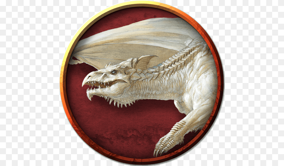 Adult White Dragon, Animal, Dinosaur, Reptile Free Png