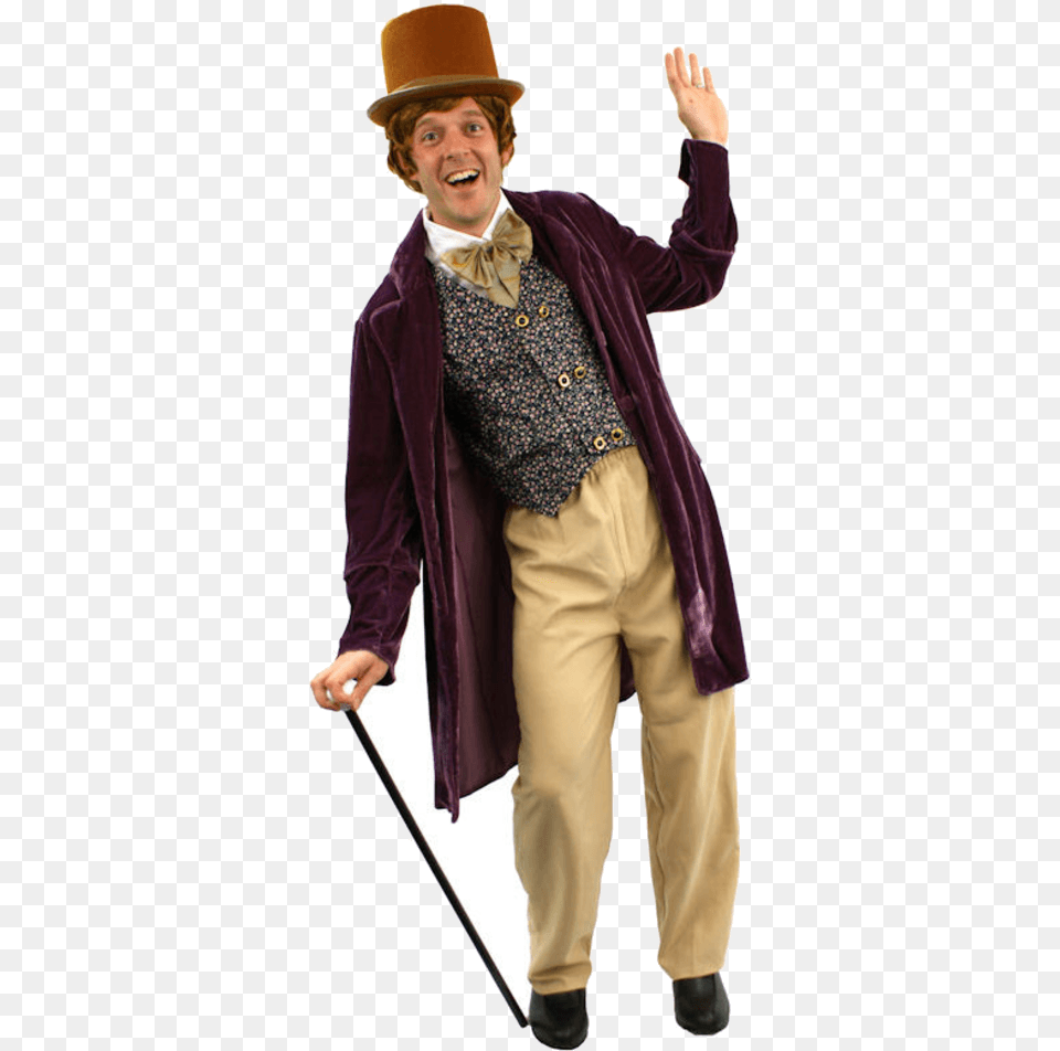 Adult Willy Wonka Classic Chocolate Man Charlie And The Chocolate Factory Book Costume, Sleeve, Long Sleeve, Clothing, Coat Png