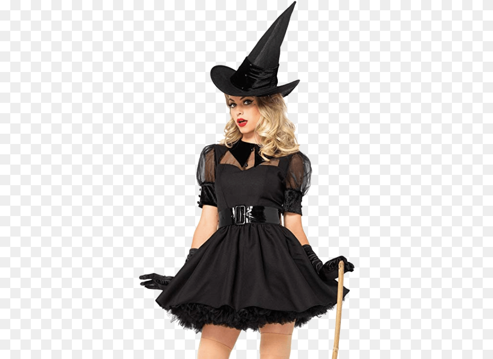 Adult Witch Black Halloween Costumes Cute Halloween Costumes Witch, Person, Clothing, Costume, Dress Free Transparent Png