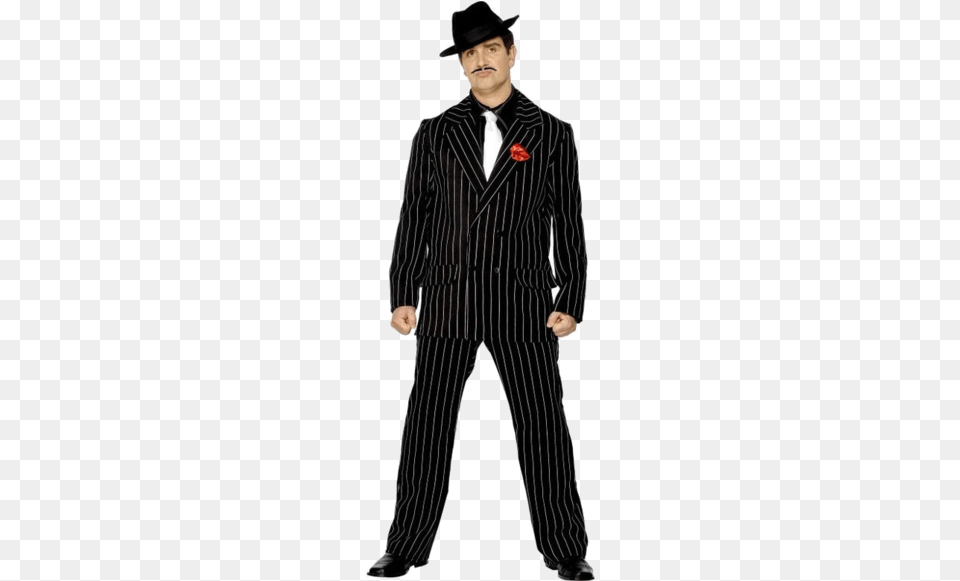 Adult Zoot Suit Gangster Costume Gangsters And Molls Costumes, Tuxedo, Clothing, Formal Wear, Person Png