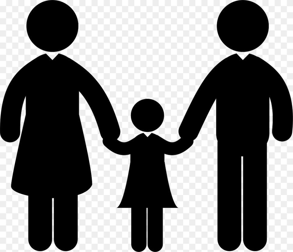 Adults Couple With A Child Adult And Children, Body Part, Hand, Person, Silhouette Free Png