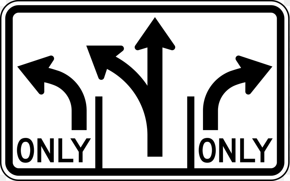 Advanced Intersection Lane Control Sign Clipart, Symbol, Road Sign Free Transparent Png