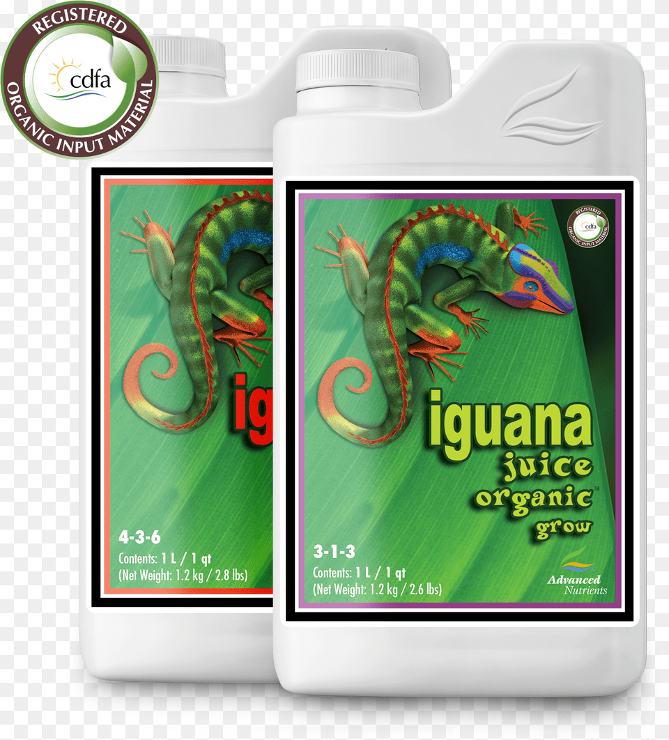 Advanced Nutrients Growing Nutrients Iguana Juice Organic, Bottle, Animal, Lizard, Reptile Png