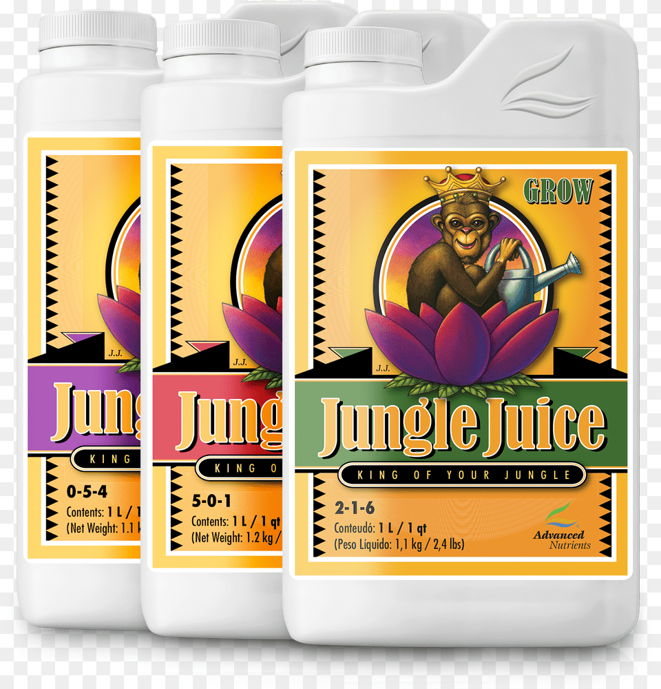Advanced Nutrients Growing Nutrients Jungle Juice 3 Advanced Nutrients Jungle Juice Bloom, Herbal, Herbs, Plant, Bottle Free Transparent Png
