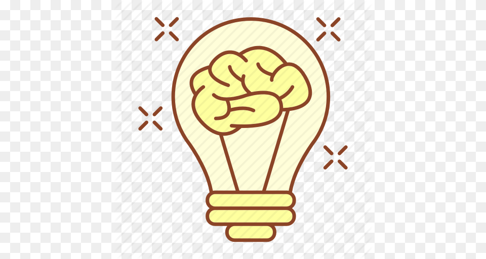 Advancement Brain Business Career Idea Innovative Thinking Icon, Light, Lightbulb Png Image