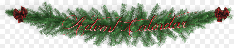 Advent Calendar Garland Wreath, Pine, Plant, Tree, Conifer Free Png Download