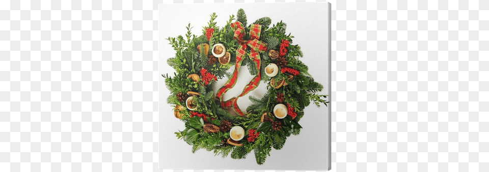 Advent Wreath Of Myrtle And Conifers View From Above Wreath Png Image