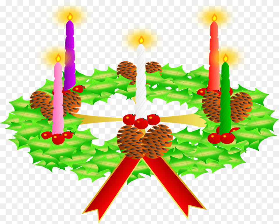 Advent Wreath With Candles Clipart, Birthday Cake, Cake, Cream, Dessert Png