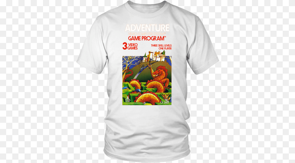 Adventure Atari 2600 Retro Vintage Video Game Box Art Xxxtentacion Shirt Rip, Clothing, T-shirt Free Png