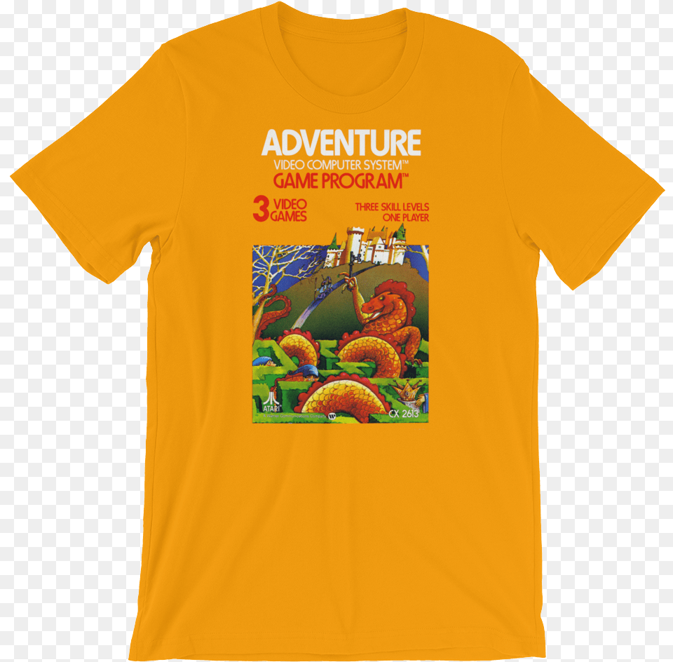 Adventure Atari Retro Video Game Box Art Short Sleeve Keyboard Warrior T Shirt, Clothing, T-shirt Free Transparent Png