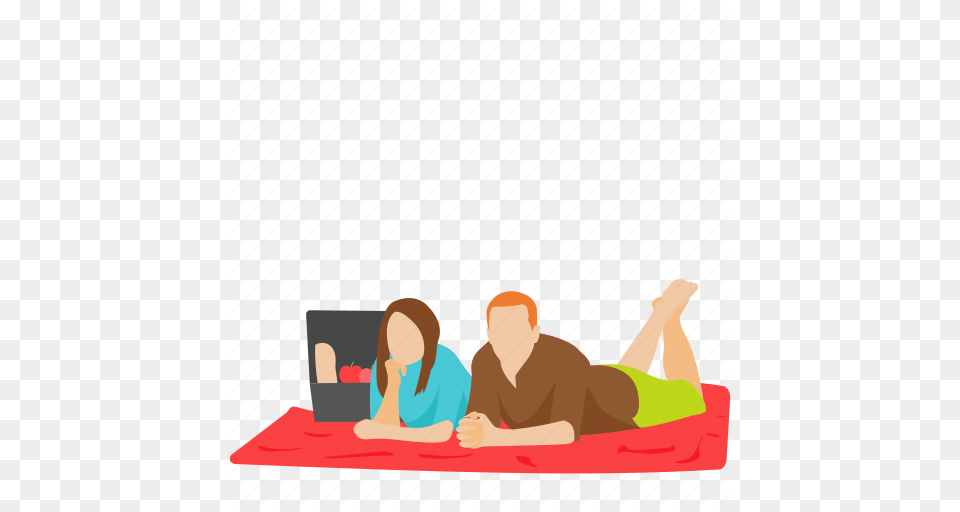 Adventure Camping Couple Picnic Honeymoon Outdoor Picnic Icon, Person, Reading, Sleeping, Furniture Free Png Download