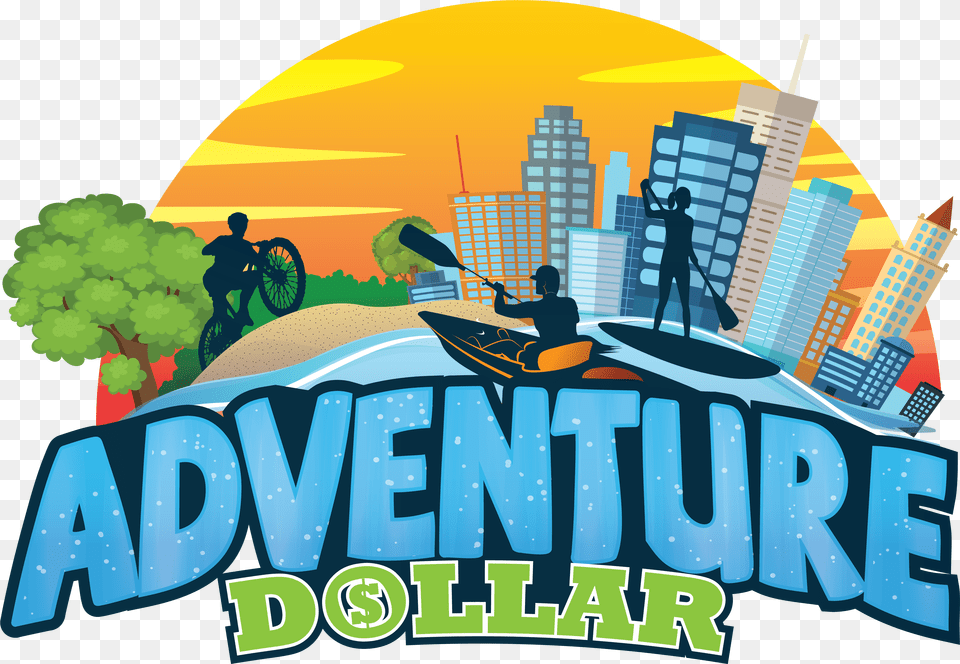 Adventure Dollar Logo Study Illustration, City, Person, Art, Graphics Free Png Download