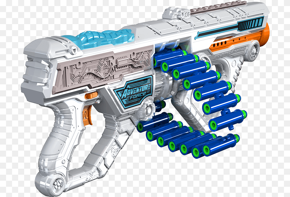 Adventure Force Light Command Light Up Blaster Adventure Force Nerf Gun, Toy, Firearm, Weapon, Handgun Png Image