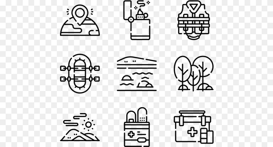 Adventure Icons Work, Gray Free Png Download