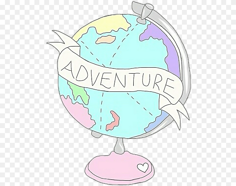 Adventure Globe Aesthetic Map World Pastel Pretty Space, Astronomy, Outer Space, Planet, Baby Free Transparent Png