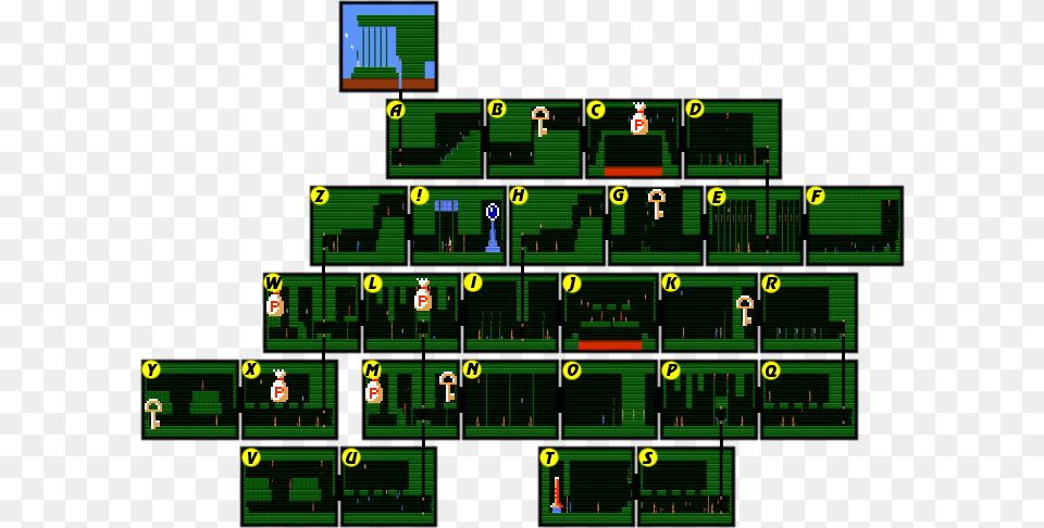 Adventure Of Link Palace5 Map Zelda 2 Palace 5 Map, Scoreboard Free Png