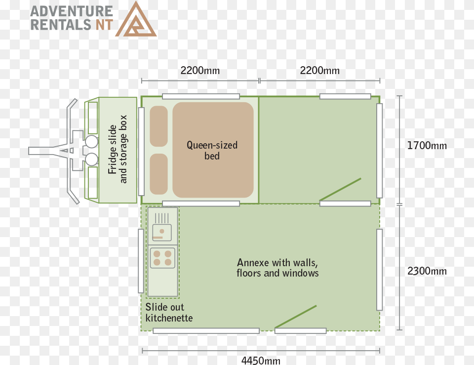 Adventure Rentals Camper Trailer, Chart, Diagram, Plan, Plot Free Png Download