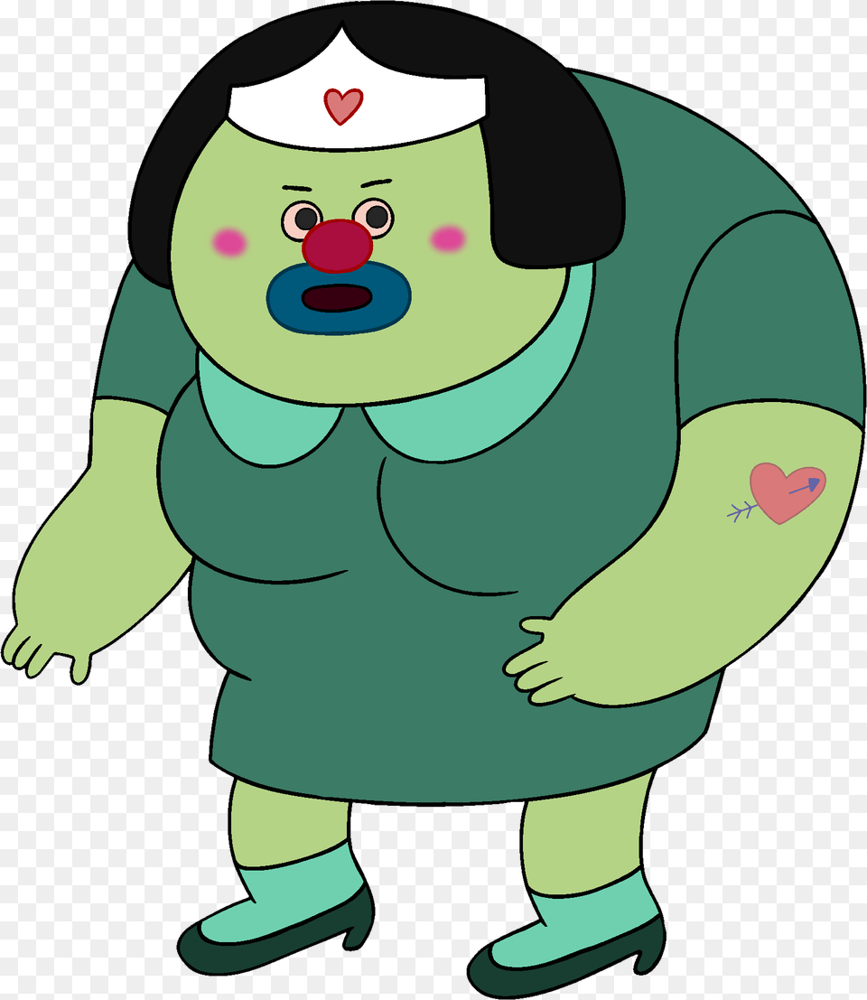 Adventure Time Clown Nurse Green Adventure Time Characters, Cartoon, Baby, Person, Face Png Image
