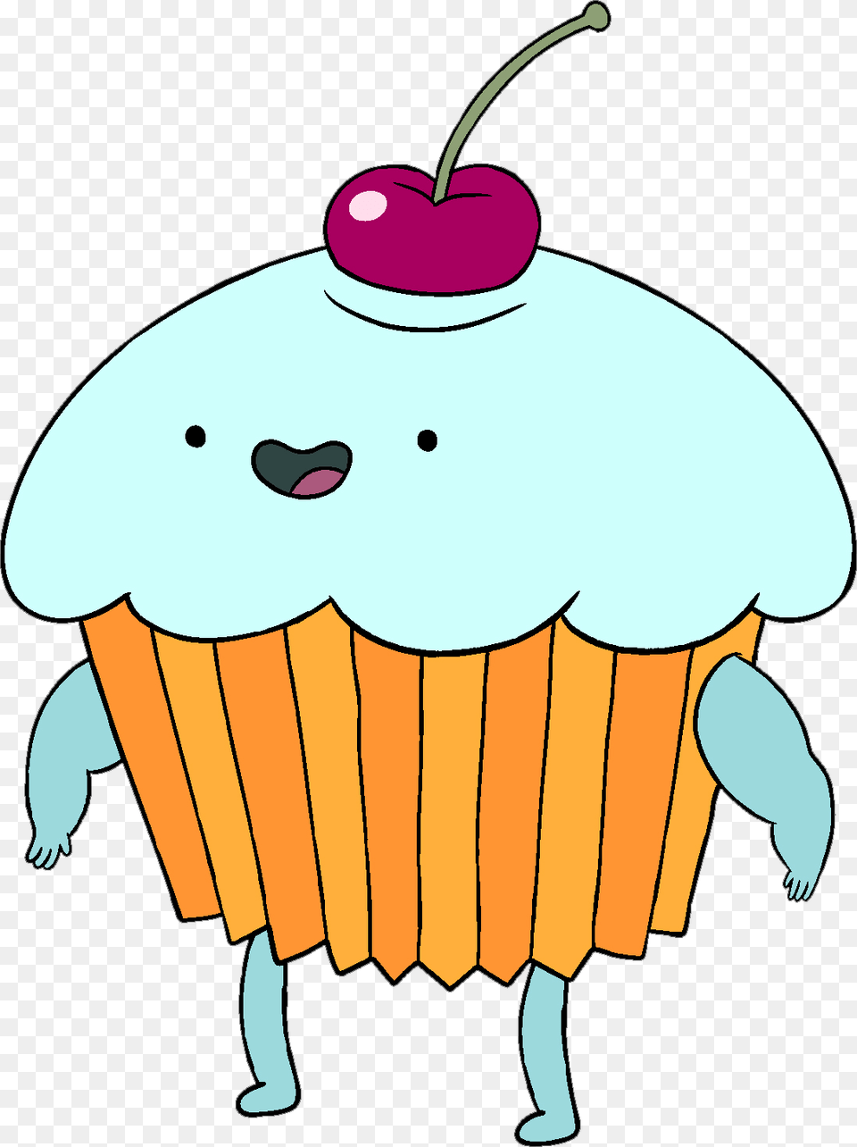 Adventure Time Cupcake With Cherry On Top, Food, Cake, Cream, Dessert Png