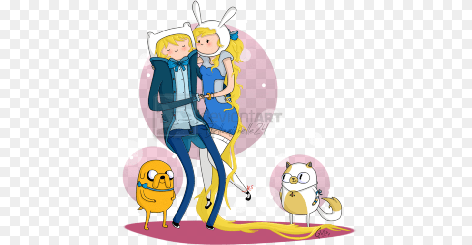 Adventure Time Finn Fionna Jake Cake By Bellamichelle24 Fionna And Cake, Book, Comics, Publication, Face Free Png Download