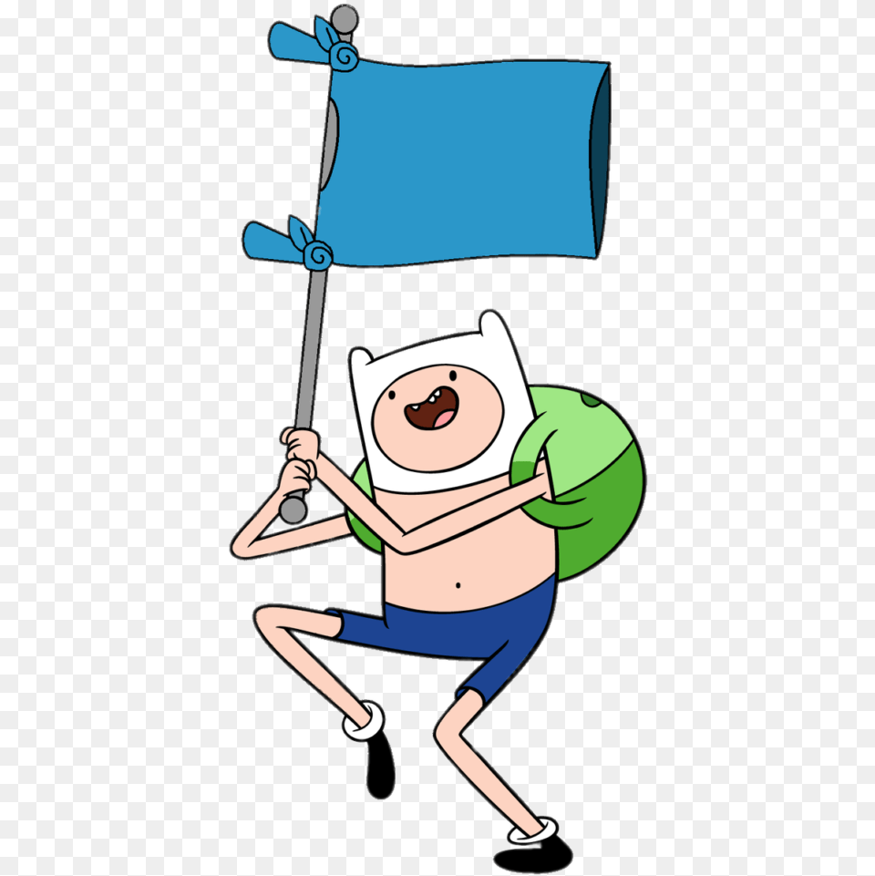 Adventure Time Finn Holding T Shirt Flag Adventure Time Finn, Cartoon, Person, Book, Comics Free Transparent Png
