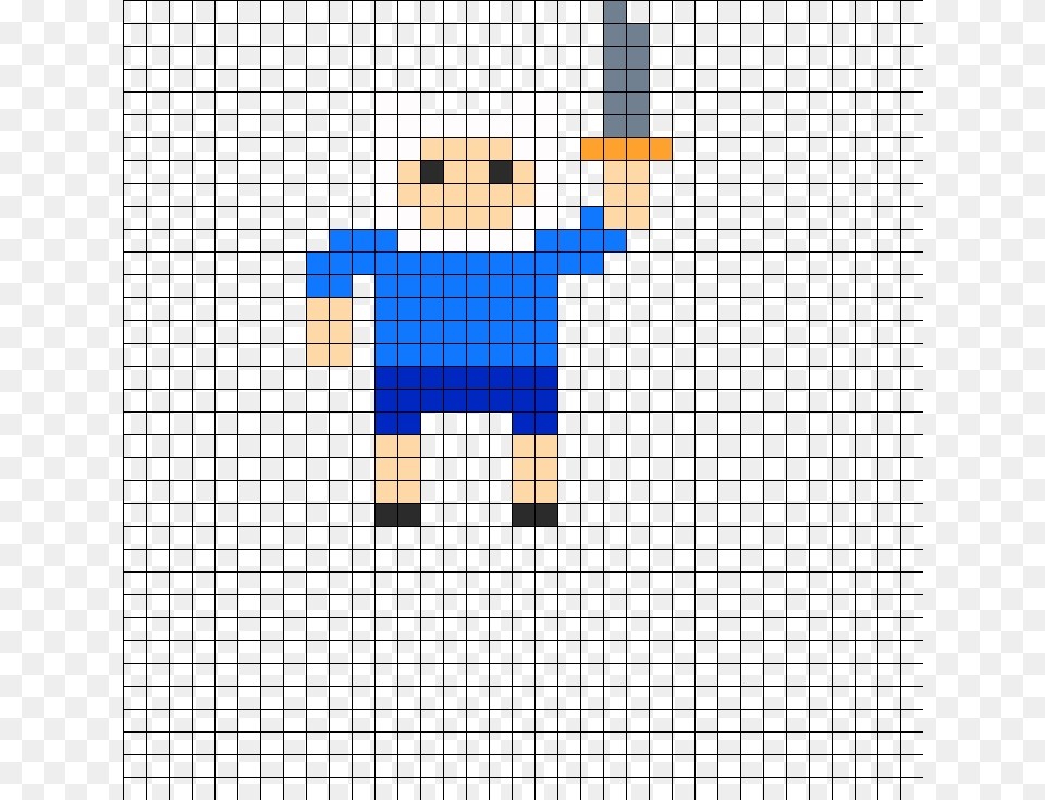 Adventure Time Finn Perler Bead Pattern Bead Sprite Fairly Odd Parents Pixel Art Png Image