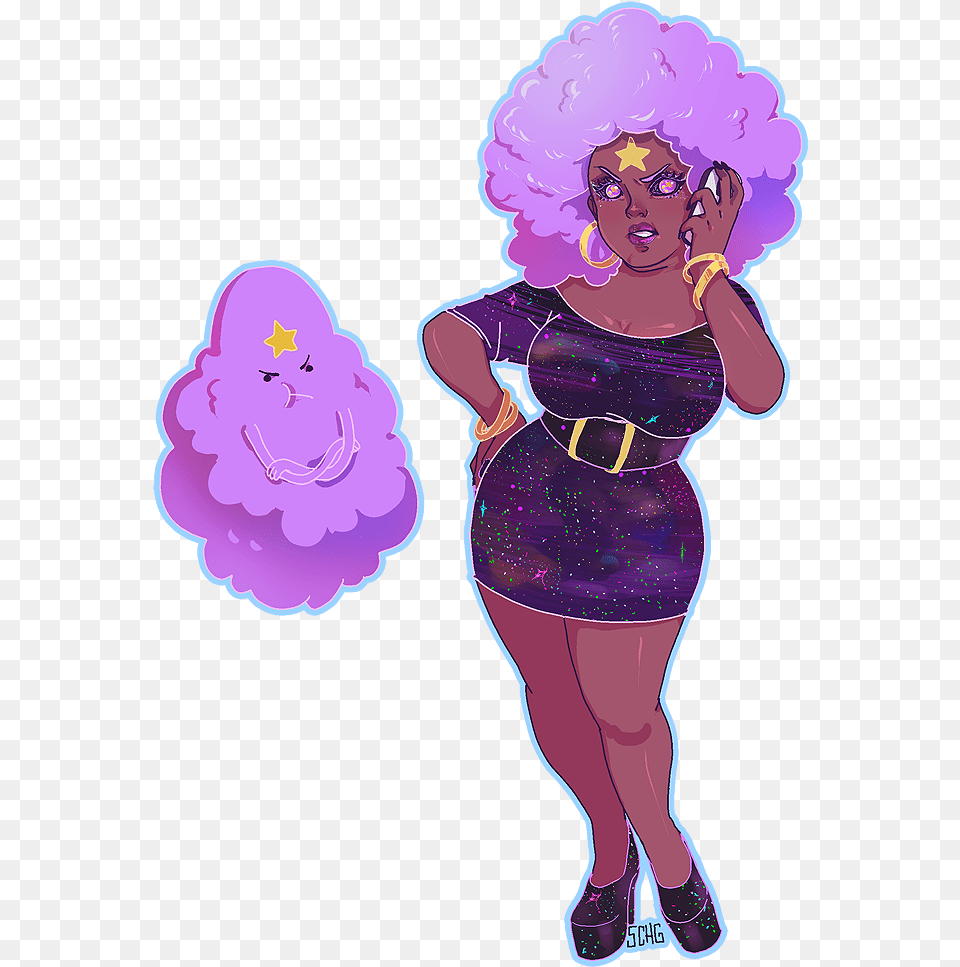Adventure Time Human Lumpy Space Princess, Purple, Adult, Person, Woman Png Image