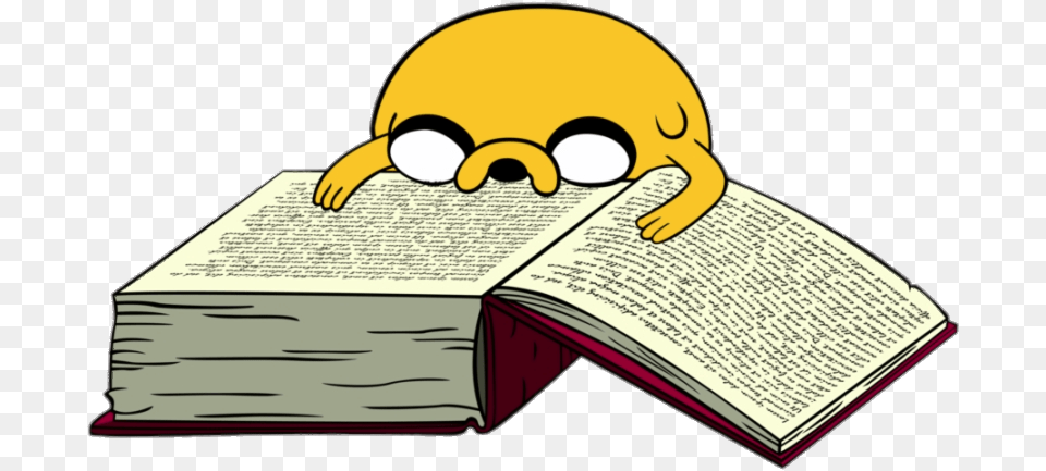Adventure Time Jake Reading A Book Adventure Time Jake Book, Person, Publication Free Transparent Png