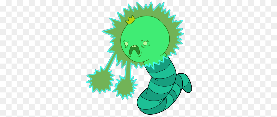 Adventure Time King Worm, Green, Art, Animal, Sea Life Free Png