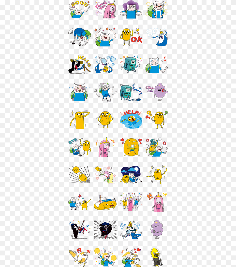 Adventure Time Line Sticker Gif Amp Pack Adventure Time Line Stickers, Person, Book, Publication, Comics Free Transparent Png