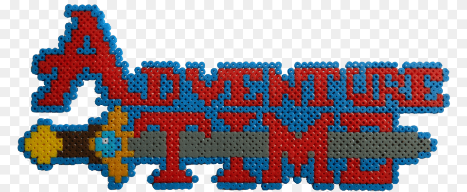 Adventure Time Perler Logo, Pattern, Embroidery, Stitch, Toy Png