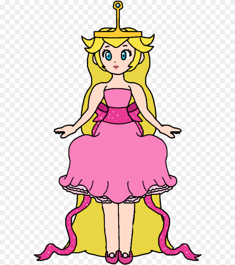 Adventure Time Princess Bubblegum Peach Katlime Clipart Minnie As A Princess Musketeer, Baby, Person, Cartoon, Dress Free Png