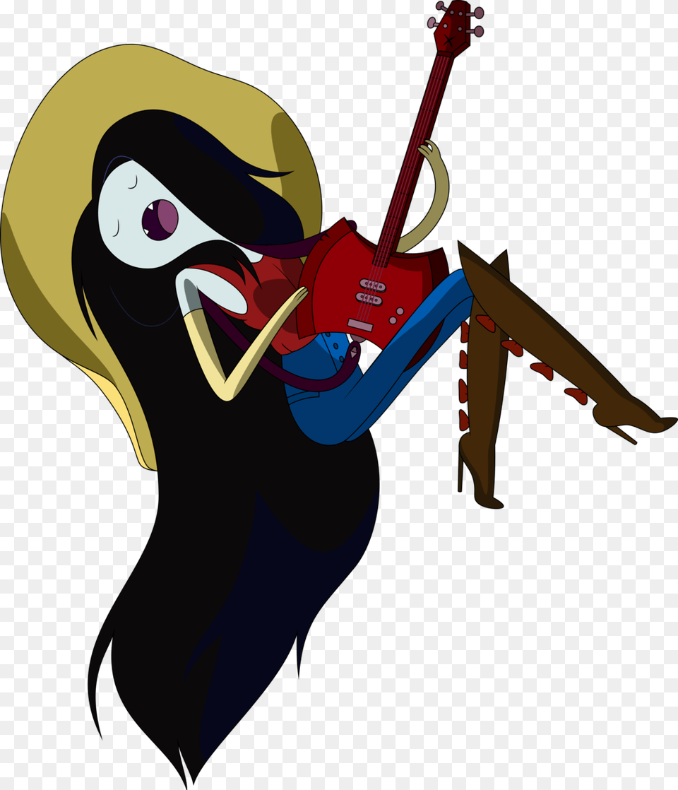 Adventure Time Princess Marceline, Guitar, Musical Instrument, Adult, Female Free Png