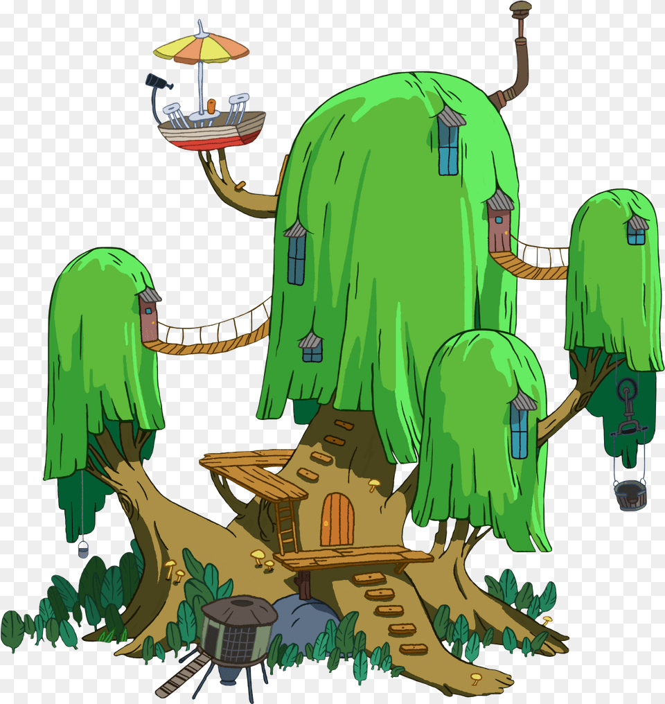 Adventure Time Tree House By Transparentstuff Adventure Adventure Time Treehouse, Outdoors, Vegetation, Green, Jungle Free Png Download