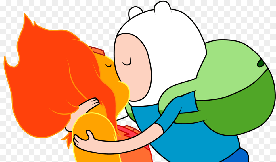 Adventure Time With Finn And Jake Wiki Kiss Finn X Flame Princess, Animal, Bear, Mammal, Wildlife Free Png Download