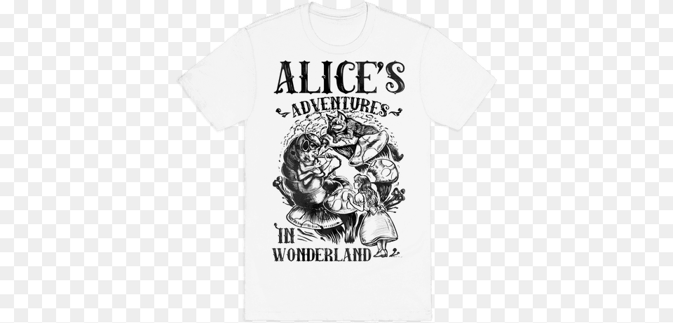 Adventures In Wonderland Mens T Shirt Alice In Wonderland T Shirt, Clothing, T-shirt, Adult, Bride Free Png Download