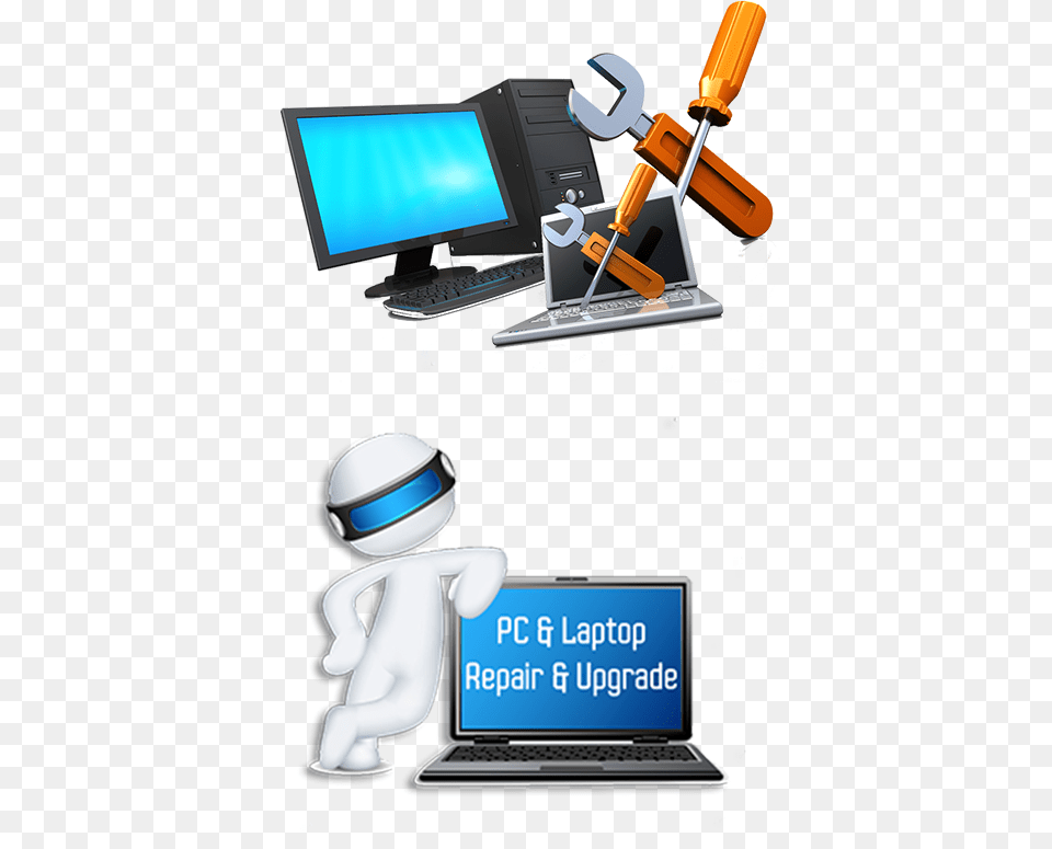 Advertisement Clipart Pc User Computer And Printer Maintenance, Laptop, Electronics, Screen, Hardware Png