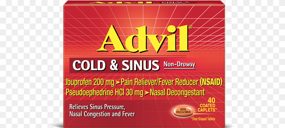 Advil Cold And Sinus, Advertisement, Poster, Book, Publication Png