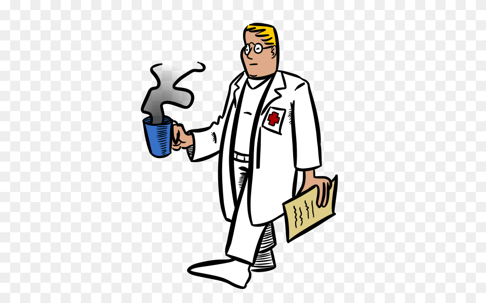 Advise From The Doctor Clipart For Web, Clothing, Coat, Lab Coat, Adult Free Transparent Png