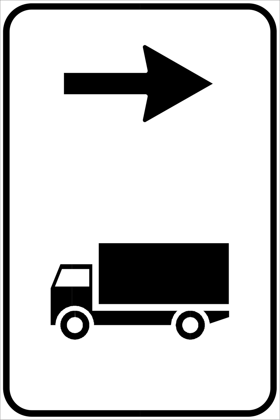 Advised Direction For Trucks Clipart, Symbol, Sign, Wheel, Machine Png