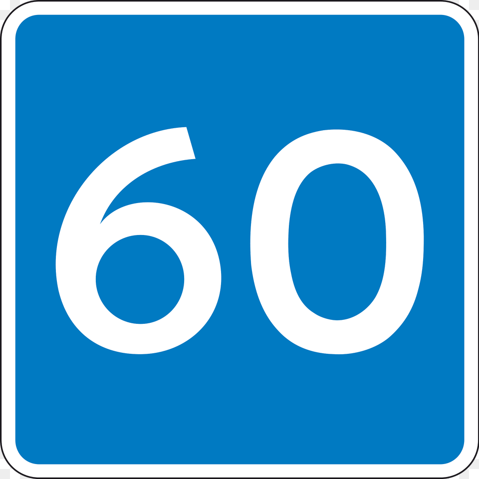 Advisory Speed Sign In Denmark Clipart, Symbol, Number, Text, Road Sign Free Png Download
